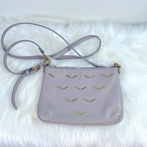 Fossil Gray Chic Slim Crossbody Leather Purse - Picture 1 of 10
